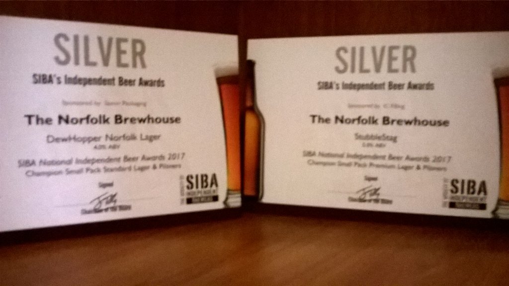 Scooping silvers as Norfolk lager wins 2 national awards